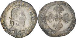 World Coins - Coin, France, Henri III, Franc au Col Plat, 1582, Bordeaux, Rare,