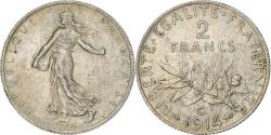 World Coins - France, 2 Francs, Semeuse, 1914, Castelsarrasin, Silver, , Gadoury:532