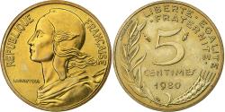 World Coins - France, 5 Centimes, Marianne, 1980, Paris, Lagriffoul, Aluminum-Bronze