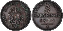 World Coins - Coin, German States, 3 Pfennig, 1868