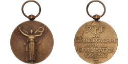 World Coins - France, La Grande Guerre pour la Civilisation, WAR, Medal, 1914-1918, Very Good