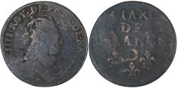 World Coins - France, Louis XIV, Liard de France, 1655, Vimy, , Copper, KM:192.5