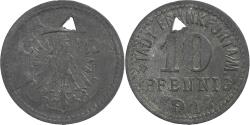 World Coins - Germany, Stadt Frankfurt am Main, 10 Pfennig, 1917, Holed, , Zinc