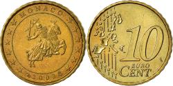 World Coins - Monaco, 10 Euro Cent, Prince Rainier III, 2003, , Brass, KM:170