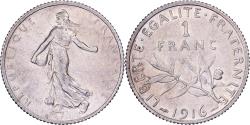 World Coins - France, Franc, Semeuse, 1916, Paris, Silver, , Gadoury:467, KM:844.1
