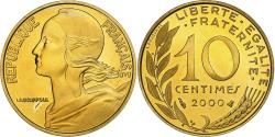 World Coins - Coin, France, Marianne, 10 Centimes, 2000, Paris, Proof / BE,
