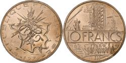 World Coins - France, 10 Francs, Mathieu, 1979, Pessac, Tranche A, Copper-nickel Aluminium