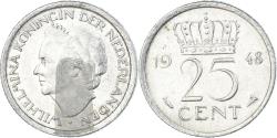 World Coins - Coin, Netherlands, 25 Cents, 1948