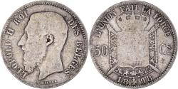 World Coins - Coin, Belgium, Leopold II, 50 Centimes, 1898, Brussels, , Silver, KM:26