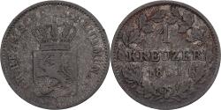 World Coins - Grand Duchy of Hessen, Ludwig III, 1 Kreuzer, 1861, Darmstadt, Billon,