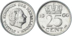 World Coins - Coin, Netherlands, 25 Cents, 1966