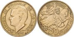 World Coins - Monaco, 50 Francs, 1950, Aluminum-Bronze,