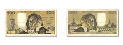 World Coins - Banknote, France, 500 Francs, 500 F 1968-1993 ''Pascal'', 1974, 1974-12-05