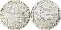 World Coins - France, 10 Euro, Euros des régions, Haute-Normandie, 2010, Paris, Silver