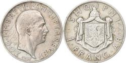 World Coins - Albania, Zog I, Frang Ar, 1937, Rome, Silver, , KM:16