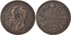 World Coins - Coin, Italy, Vittorio Emanuele II, 10 Centesimi, 1866, Milan, , Copper