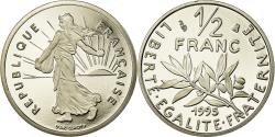 World Coins - Coin, France, Semeuse, 1/2 Franc, 1995, Proof, , Nickel, KM:931.2