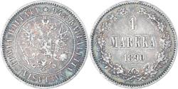 World Coins - Coin, Finland, Alexander III, Markka, 1890, Helsinki, , Silver, KM:3.2