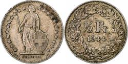 World Coins - Switzerland, 1/2 Franc, 1944, Bern, Silver, , KM:23