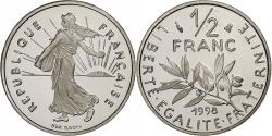 World Coins - France, 1/2 Franc, Semeuse, 1998, Monnaie de Paris, Proof, Nickel,