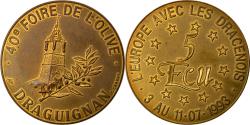 World Coins - France, 5 Ecu, Euro des Villes, 1993, Draguignan,