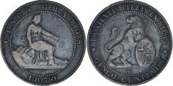 World Coins - Coin, Spain, Provisional Government, 5 Centimos, 1870, Provisional Government.