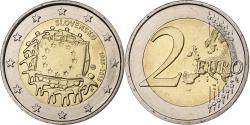 World Coins - Slovakia, 2 Euro, European Union Flag, 2015, Kremnica, Bi-Metallic,