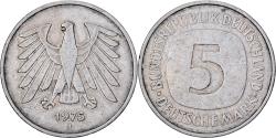 World Coins - Federal Republic of Germany, 5 Mark, 1975, Hambourg, Copper-Nickel Clad Nickel