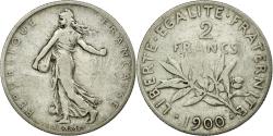 World Coins - Coin, France, Semeuse, 2 Francs, 1900, Paris, , Silver, KM:845.1