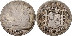 World Coins - Coin, Spain, Provisional Government, Peseta, 1870, , Silver, KM:653