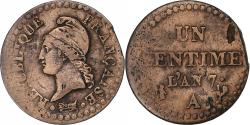 World Coins - France, 1 Centime, Dupré, AN 7, Paris, Copper, , Gadoury:76