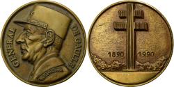 World Coins - France, Medal, Centenaire de la Naissance du Général de Gaulle, 1990, Bronze