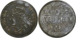World Coins - France, Advertising Token, Talons tournants, WOOD MILNE, Brass covered