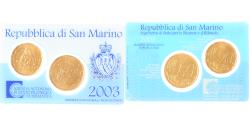 World Coins - San Marino, 20c. + 50c., 2003, Rome, FDC, , Nordic gold