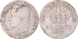 World Coins - Coin, France, Napoleon III, 50 Centimes, 1865, Bordeaux, , Silver