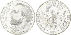 World Coins - France, 10 Francs, Gambetta, 1982, Monnaie de Paris, Proof, Piéfort, Silver