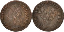 World Coins - Coin, France, Louis XIII, Double tournois de Warin, tête à gauche, Double