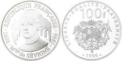 World Coins - France, 100 Francs, Mme de Sévigné, 1996, MDP, Proof, Silver,