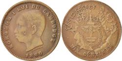 World Coins - Coin, Cambodia, 10 Centimes, 1860, , Bronze, KM:M3