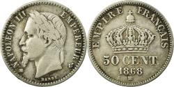 World Coins - Coin, France, Napoleon III, Napoléon III, 50 Centimes, 1868, Strasbourg