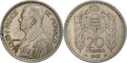 World Coins - Monaco, Louis II, 20 Francs, 1947, Monnaie de Paris, Copper-nickel,