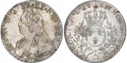 World Coins - France, Louis XV, Ecu aux branches d'olivier, 1729, Aix, Silver,