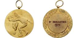 World Coins - France, Medal, Sport, Football, 1974, Gilt Bronze, Drago,