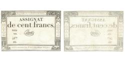 World Coins - France, 100 Francs, 1795, SERIE 938 NUMERO 805, EF(40-45), KM:A78, Lafaurie:173