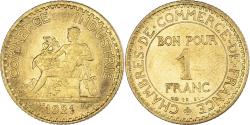 World Coins - Coin, France, Chambre de commerce, Franc, 1921, Paris, Bon Pour,