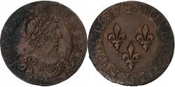 World Coins - France, Louis XIII, Double Tournois, 1637, Tours, Copper, , Gadoury:11