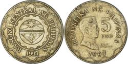 World Coins - Coin, Philippines, 5 Piso, 1993