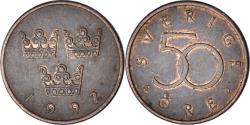 World Coins - Sweden, 50 Öre, 1992