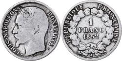 World Coins - France, Napoleon III, Napoléon III, Franc, 1852, Paris, , Silver