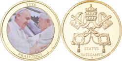 World Coins - Vatican, Medal, Vita Francisci, 2013, Copper-Nickel Gilt, Proof, Colorized